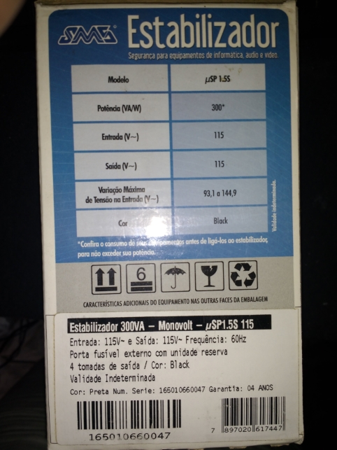 Estabilizador Monovolt 115V
