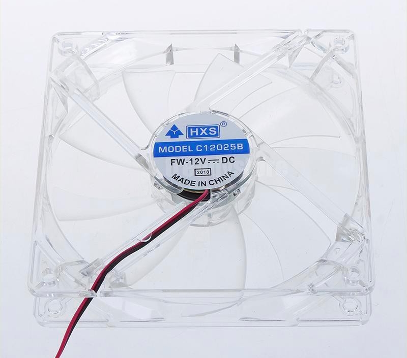 Micro Ventilador Cooler Fan Ventoinha 120x120x25 - Transparente