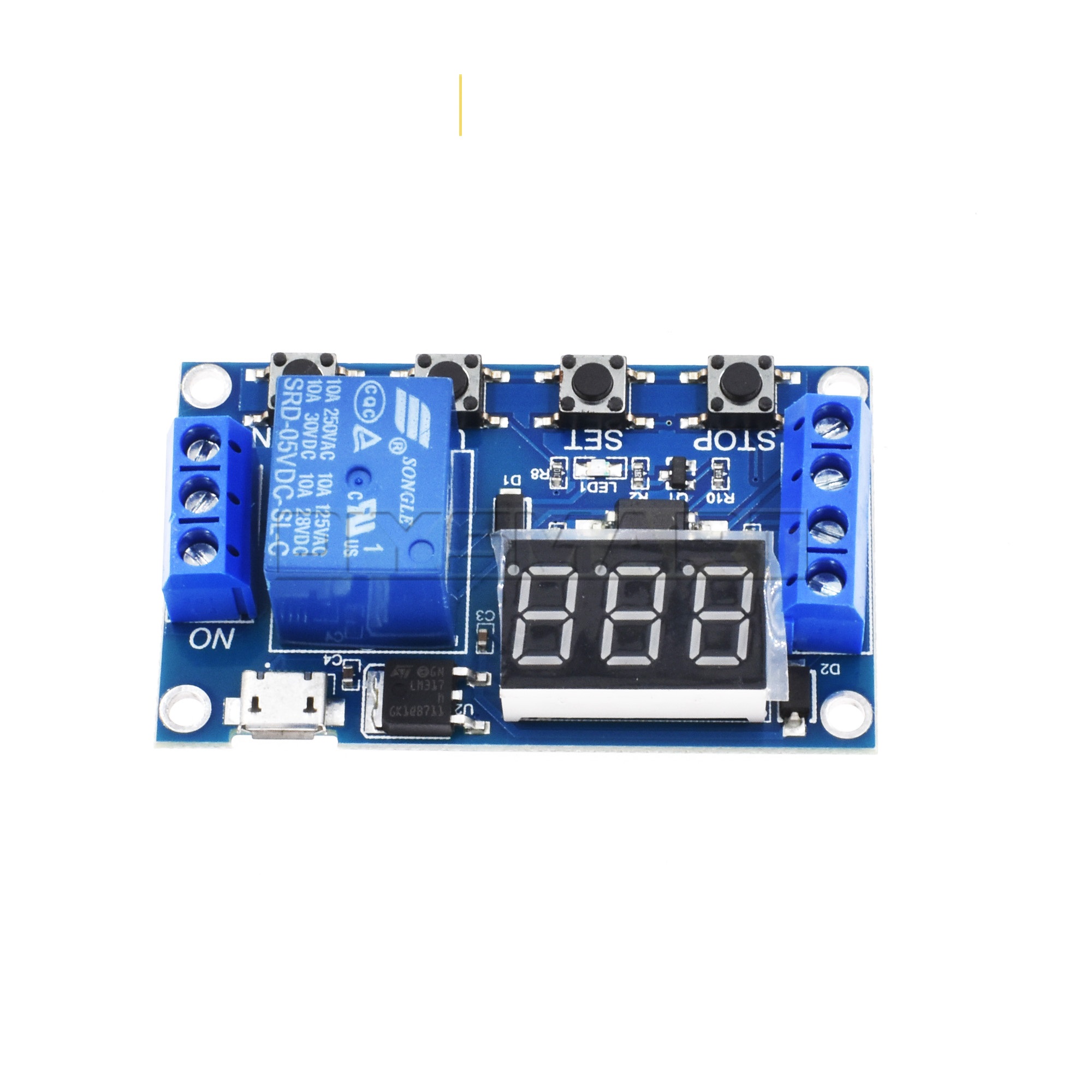 Temporizador Display LED, micro USB5v - Multifunções